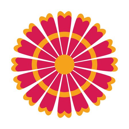 flower nature floral decoration isolated cartoon vector illustration graphic designのイラスト素材