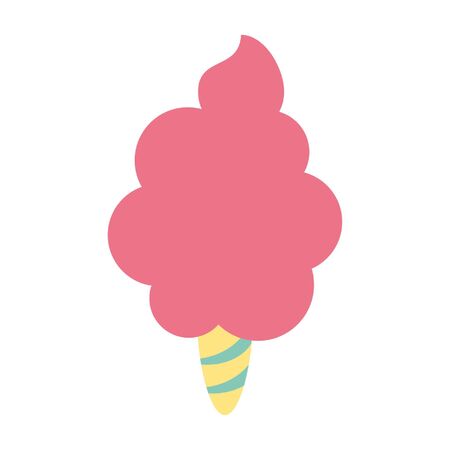 Sugar cotton candy cartoon vector illustration graphic designのイラスト素材