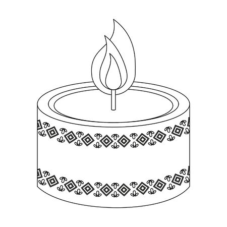 Decorative candle aromatherapy symbol isolated vector illustration graphic designのイラスト素材
