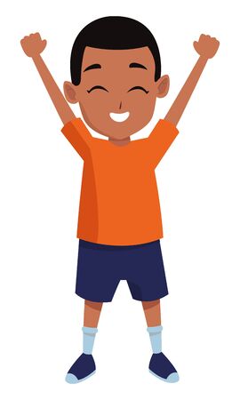 child having fun and playing isolated vector illustration graphic designのイラスト素材