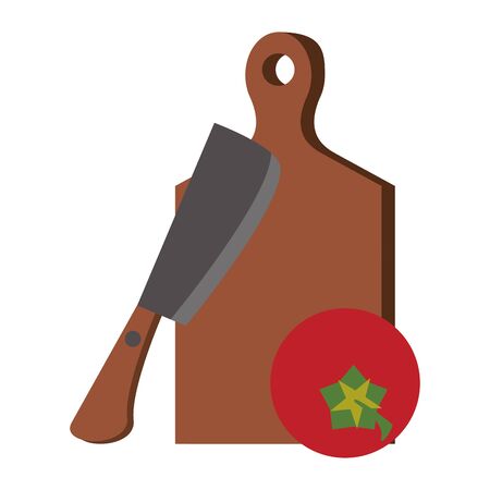 Barbecue food on table with knife vector illustration graphic designのイラスト素材
