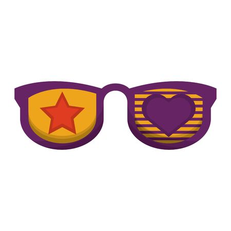 party glasses mask festive carnival costume celebration decoration cartoon vector illustration graphic designのイラスト素材