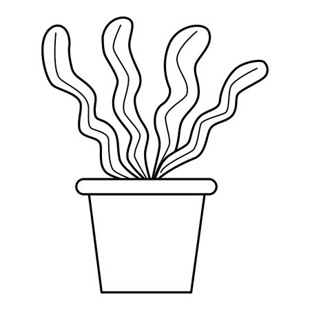 Decorative plant pot cartoon isolated ,vector illustration graphic design.のイラスト素材