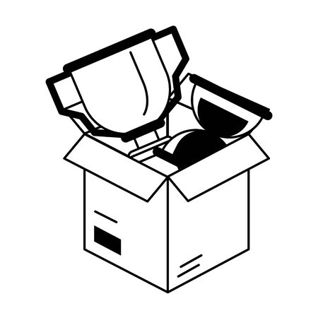 knowledge education success goal concept elements cartoon vector illustration graphic design in black and whiteのイラスト素材