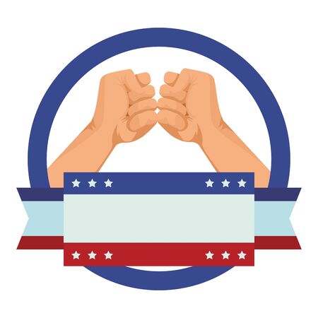 Hands clenched fist greeting cartoon ,vector illustration graphic design.のイラスト素材