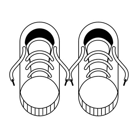 blue sneakers for summer holidays isolated Vector design illustrationのイラスト素材