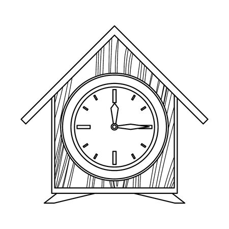 time clock home watch alarm cartoon vector illustration graphic designのイラスト素材