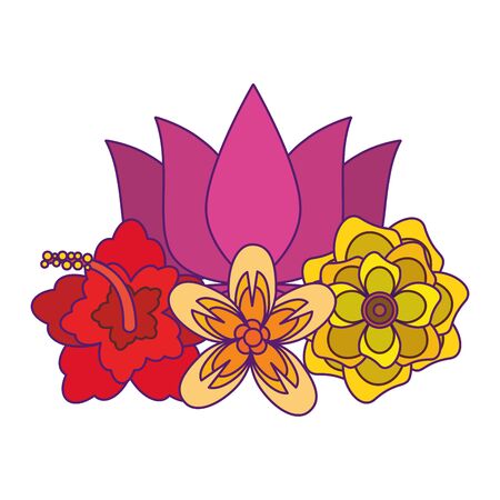 lotus blossom flowers nelumbo nucifera gaertn icon cartoon vector illustration graphic designのイラスト素材
