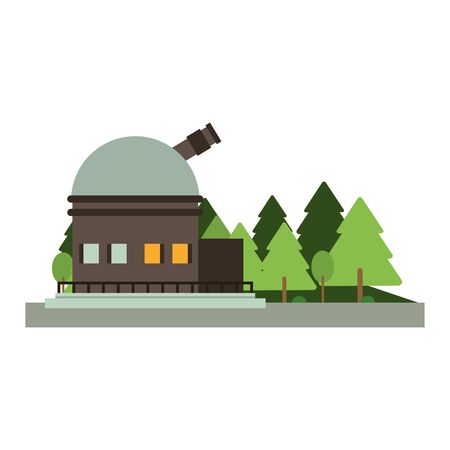 Big space telescope in base symbol isolated vector illustration graphic designのイラスト素材