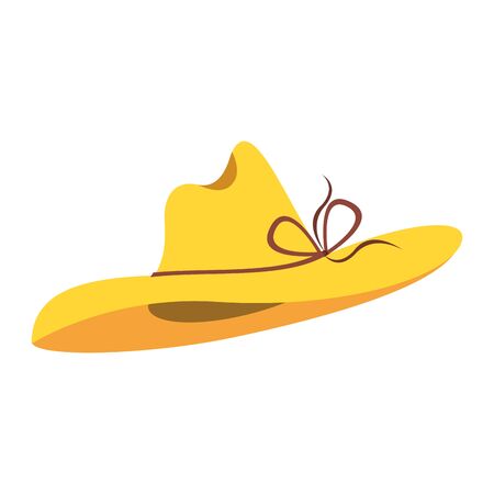 Summer women hat isolated cartoon vector illustration graphic designのイラスト素材