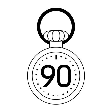 Soccer timer with ninety minutes symbol vector illustration graphic designのイラスト素材