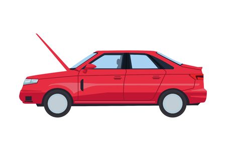 transportation concept car at service car cartoon vector illustration graphic designのイラスト素材