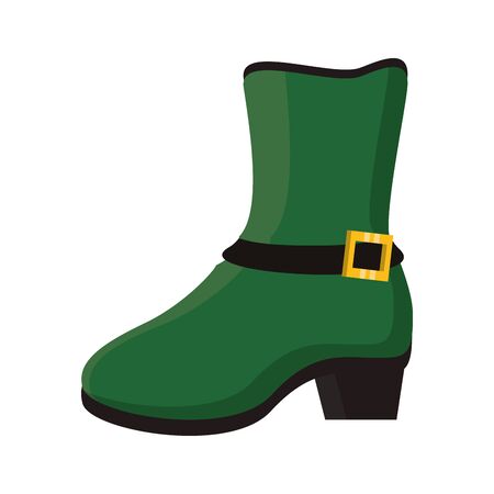 saint patricks day irish tradition green leprechaun boot isolated cartoon vector illustration graphic designのイラスト素材