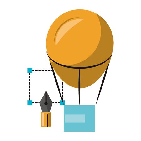 Graphic design digital software tools and symbols for creative process, art and ideas. illustration editable imageのイラスト素材