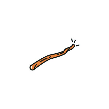 halloween wand flat style icon vector illustration designのイラスト素材