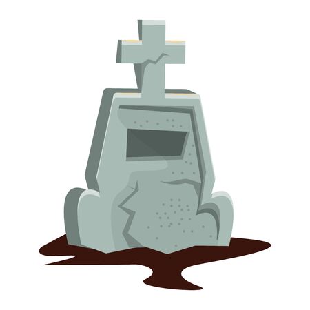 halloween cemetery graveyard isolated icon vector illustration designのイラスト素材