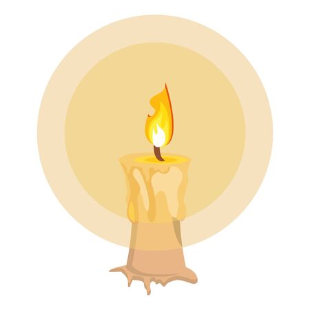 paraffin candle halloween isolated icon vector illustration designのイラスト素材