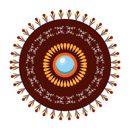 well being relax healthy wellness yoga round icon cartoon vector illustration graphic designのイラスト素材