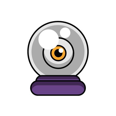 crystal ball halloween isolated icon vector illustration designのイラスト素材