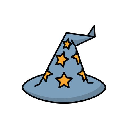 halloween witch hat accessory icon vector illustration design