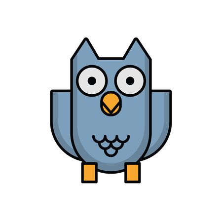 halloween owl bird animal icon vector illustration designのイラスト素材