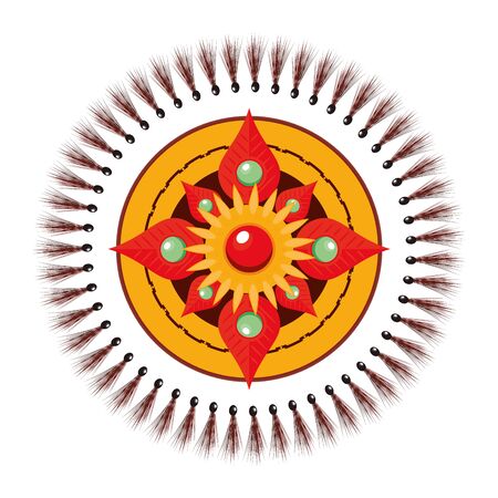 well being relax healthy wellness yoga round icon cartoon vector illustration graphic designのイラスト素材