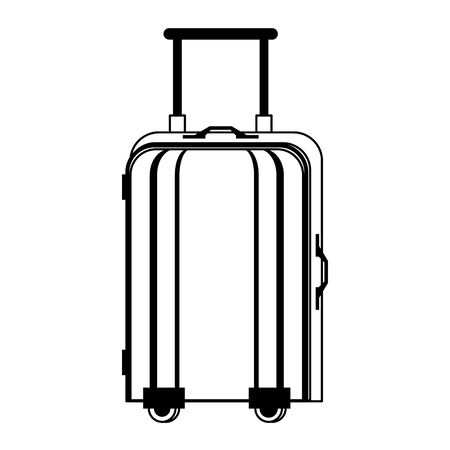 Travel luggage with wheels isolated cartoon vector illustration graphic designのイラスト素材
