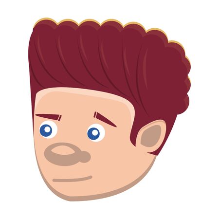 funny costume of frankenstein head halloween character vector illustration designのイラスト素材