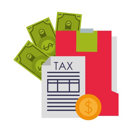 state government tax business balance calculation work personal finance saving money elements cartoon vector illustration graphic designのイラスト素材