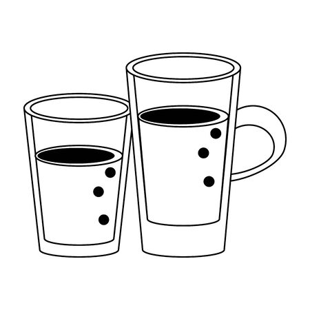 healthy drink juice nature glasses cartoon vector illustration graphic designのイラスト素材