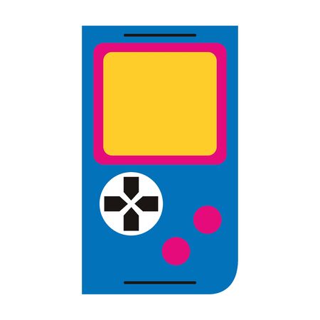 retro videogame portable icon over white background, colorful design. vector illustrationのイラスト素材