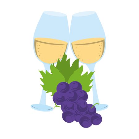wineglass icon over white background, vector illustrationのイラスト素材