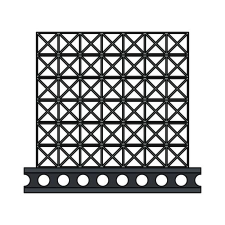 construction architectural engineering work, house under construction process cartoon vector illustration graphic designのイラスト素材