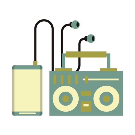 music player for summer days and stereo isolated Vector design illustrationのイラスト素材