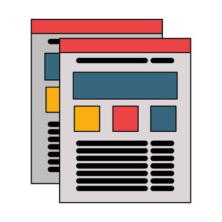 Website browser with information in page symbol vector illustration graphic designのイラスト素材