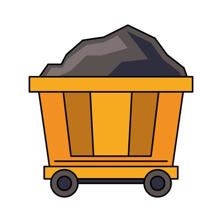 Minin carrier with carbon isolated symbol vector illustration graphic designのイラスト素材