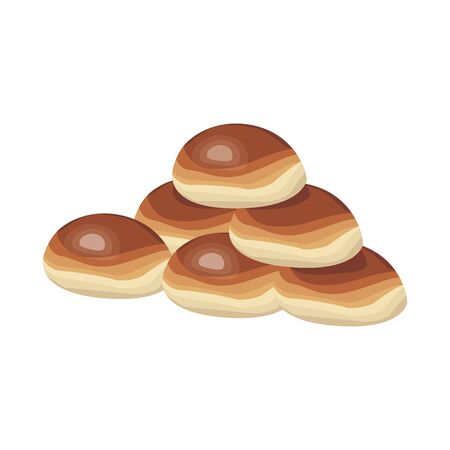 breads icon over white background, colorful design. vector illustrationのイラスト素材