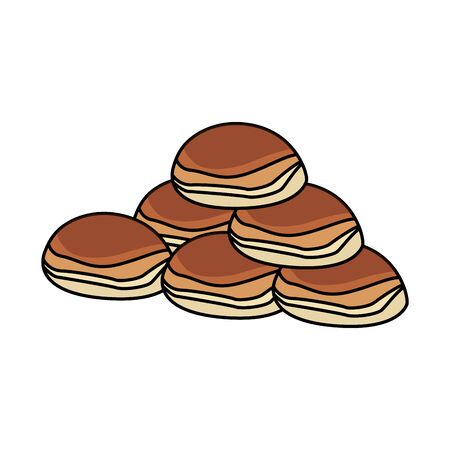 breads icon over white background, colorful design. vector illustrationのイラスト素材