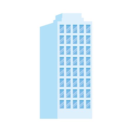 urban city building icon over white background, vector illustrationのイラスト素材