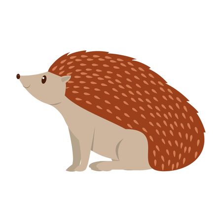 Porcupine cute animal cartoon isolated vector illustration graphic designのイラスト素材