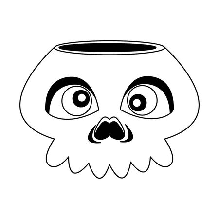 halloween head skull isolated icon vector illustration designのイラスト素材