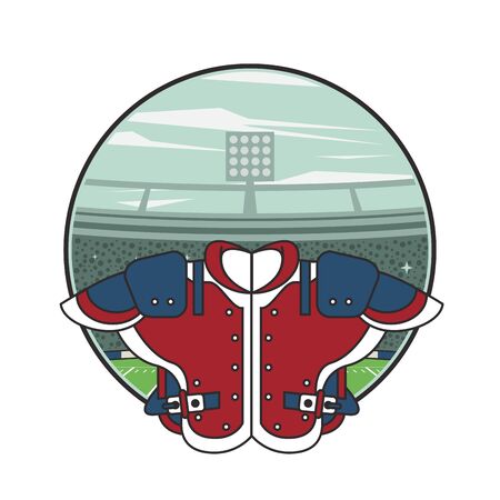 american football sport shirtfront icon vector illustration designのイラスト素材