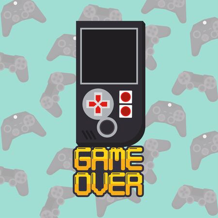 video game pixelated handle console vector illustration designのイラスト素材