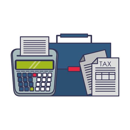state government tax business balance calculation work personal finance elements cartoon vector illustration graphic designのイラスト素材