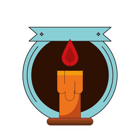 happy thanksgiving day card with candle vector illustration designのイラスト素材