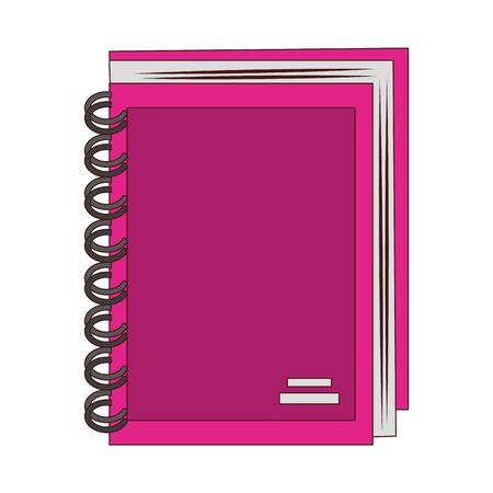 Notebook school utensil isolated cartoon vector illustration graphic designのイラスト素材