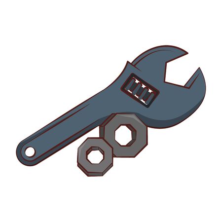 engineering construction factory industry, heavy work tools equipment isolated cartoon vector illustration graphic designのイラスト素材