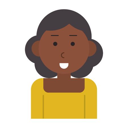 woman avatar cartoon character portrait profile vector illustration graphic designのイラスト素材