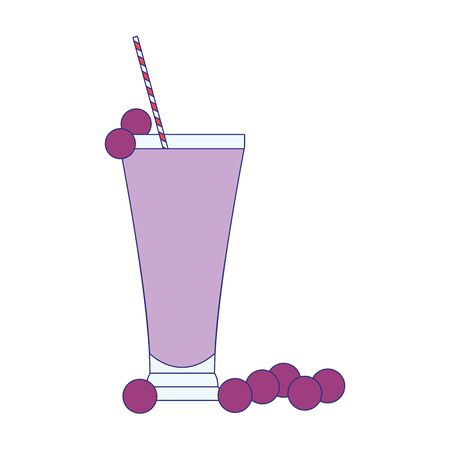 grape juice glass icon over white background, vector illustrationのイラスト素材