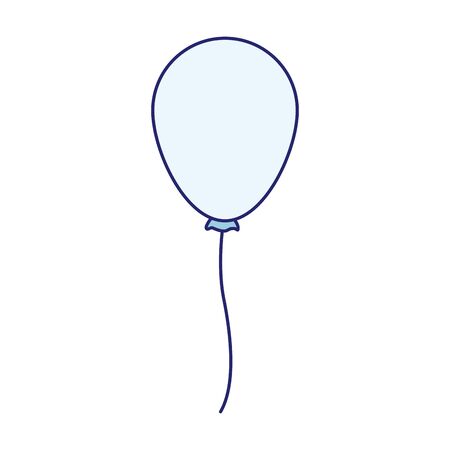white balloon icon over white background, vector illustrationのイラスト素材